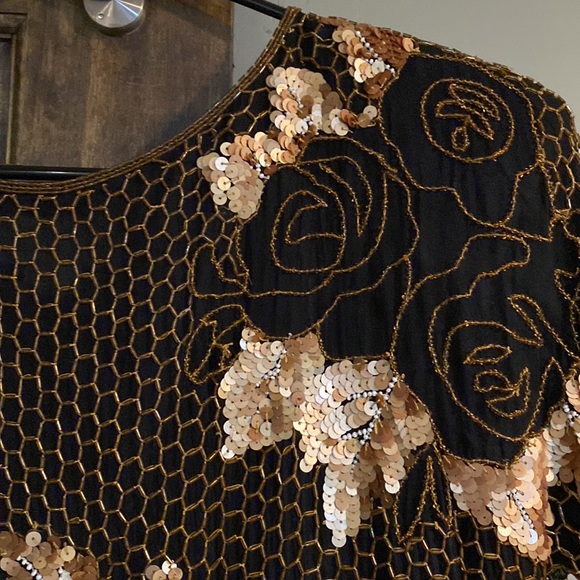 Vintage beaded Blouse - Picture 2 of 4